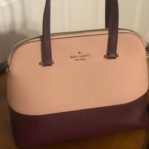 kate spade satchel/ purse  Light Pink and Burgandy